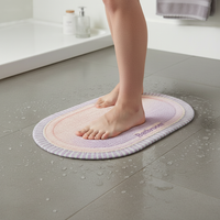 Absorbent Non-Slip Diatomaceous Earth Bath Mat for Bathroom Entrance and Foot Traffic