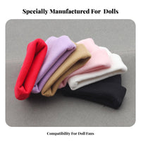 Cuffed Doll Hat Soft & Comfortable Miniature Knitted Hat Ribbed Texture Miniature for BJD Enthusiasts