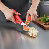 Angled Shellfish Shears Ergonomic Seafood Scissors Serrated Kitchen Seafood Scissors Multifunctional for Home Cooks