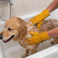 Pet Anti-Bite and Scratch Protective Gloves for Dog and Cat Training, Bathing, and Handling
