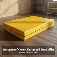 Folding Gymnastics Mat Foldable Fighting Arts Training Mat Shock Absorbent Tumbling Crash Pad for Gymnasts, Athletes, Dance Studio, Dojo, School