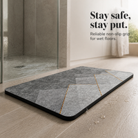 Soft Diatomaceous Earth Absorbent Bath Mat for Bathroom and Entryway