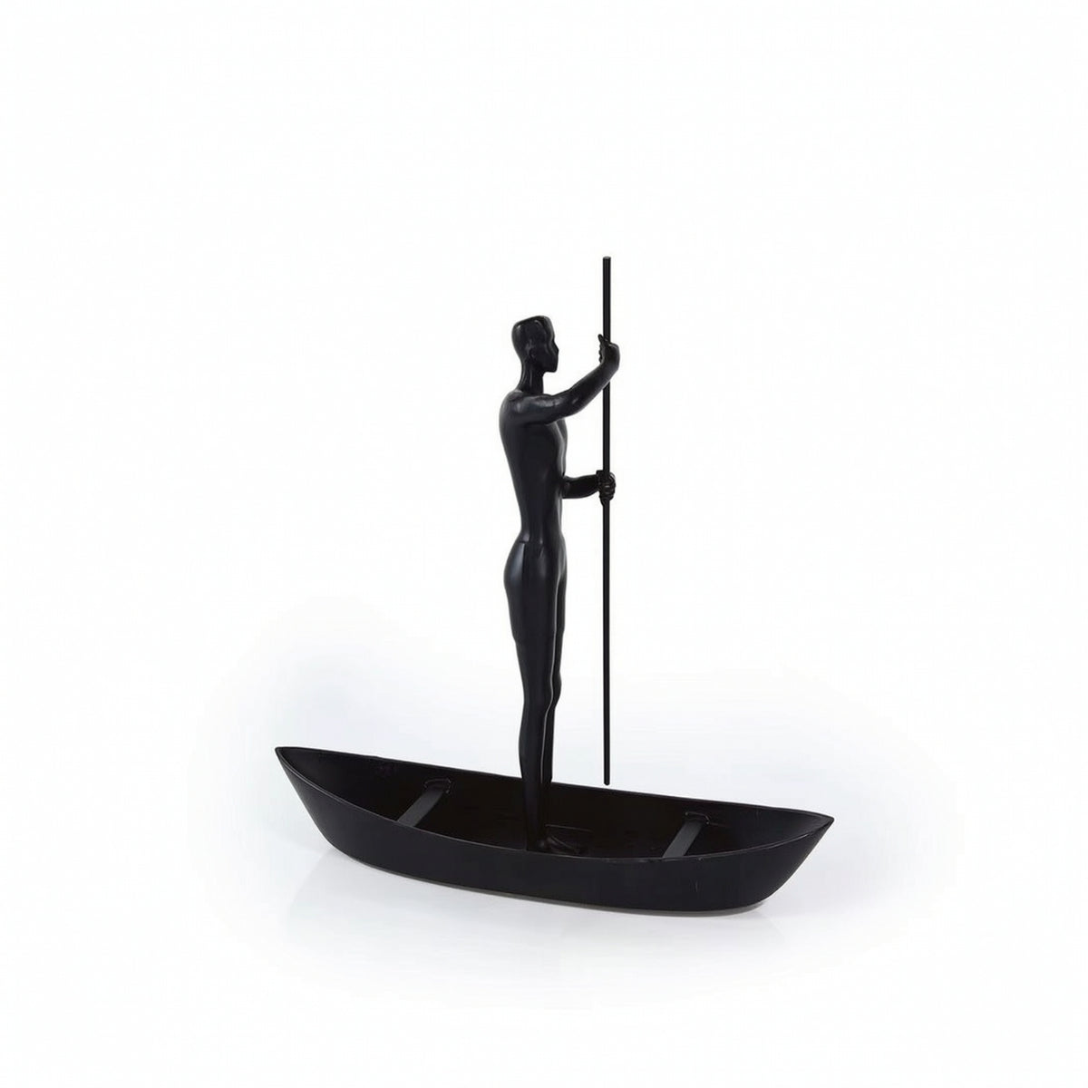 Boatman Figurine Minimalist Paddleboat Figure Statue Sculptural for Desk