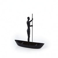 Boatman Figurine Minimalist Paddleboat Figure Statue Sculptural for Desk