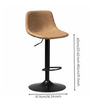 With Footrest Adjustable Swivel Bar Stool Ergonomic Modern Backrest Bar Chair for Kitchen