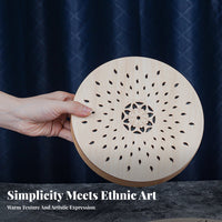 Wooden Stream Sound Drum Solid Wood Gentle Downpour Maker Lightweight Handheld Meditation Drum for Music Therapists, Spa, Home, Outdoor Gatherings