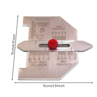 Welding Measuring Tool Stainless Steel Weld Bead Gauge Easy Read Height Difference Gauge for Metalworkers, Workshop