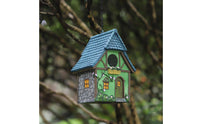 Long-Lasting Resin Birdhouse Cute Cottage Design Yard Decoration Hand Painted Look for Balcony