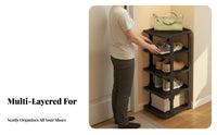 Corner Shoe Rack Space-Saving Multi-Tier Shoe Shelf Multifunctional Vertical Storage Unit for Apartment Dwellers, Families, Entryway, Hallway