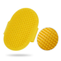 Pet Hair Remover and Dog Bath Brush for Dog Grooming, Soft Silicone Bath Brush with Anti Slip Strap Handle, Cat Grooming Washing Gloves, 34g
