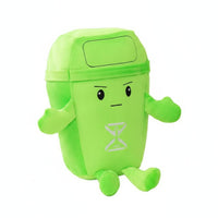 Trash Can Soft Toy Multi-Functional Recycling Bin Stuffed Playful Character Design Waste Sorting Educational Toy for Young Children, Playroom, Bedroom