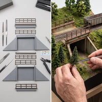1:87 HO Scale Model Train Railway Culvert Building Kit for Dioramas and Scenery