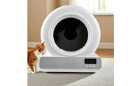 Enclosed Automatic Cat Litter Box Sealed Self-Cleaning Litter Box Leak-Proof Washable for Indoor