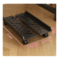Lockable Casters Mobile PC Case Cart Heavy-Duty PC Floor Cart with Wheels Anti-Slip Adjustable Computer Desktop Stand Ventilated Design for Gamers, Home Office