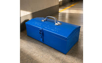 Metal Tool Box Hinged Lid Portable Toolbox Portable Tool Organizer Compact Household Storage Easy to Clean