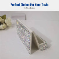 Crystal Business Card Holder, Elegant Desk Organizer, Office Decor, Assorted Colors