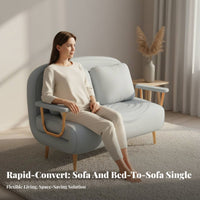 Transshapeable Pull-Extendable Armchair Foldable Design Single Fold-Extendable Lounger versatileUse Space-Saving for Residents