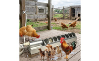 Automatic Chicken Waterer with Buoyant Valve Rustproof Drinking Trough with Buoyant Valve Sturdy Watering System Fresh for Chickens, Farmers