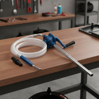 Oil Transfer Pump with Hose Rotary Manual Transfer Pump for Mechanics, Garage