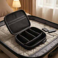 Action Camera Case Padded Zippered Organizer Case Semi-Rigid Adjustable Dividers