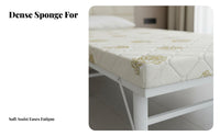 Foldable Design Folding bed with Mattress Space-Saving Portable Guest Bed Easy Assembly Temporary Bedding Sturdy Frame for Students, Office Workers, Hotel, Dormitory, Small Apartment, Dorm Room