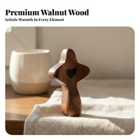 Wooden Thumb Cross Hand Polished Handheld Comfort Cross Smooth Touch for Members, Grieving Individuals, Easy to Carry, Holidays, Meditation