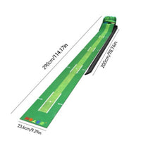 Roll-up Putting Mat with Return Track Clear Alignment Golf Putting Mat Easy to Store Portable for Beginners