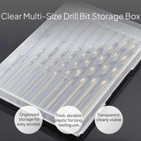 Plastic Drill Bit Organizer Box with Compartments