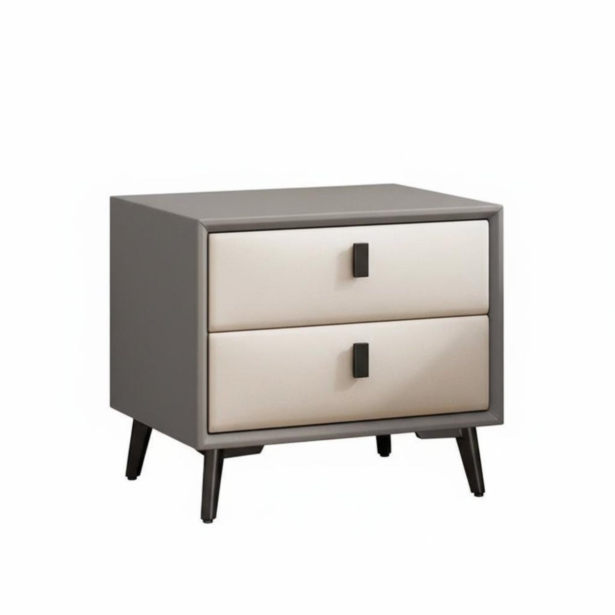 Minimalist design Two-Drawer End Table Modern Design Nightstand Space-Saving Storage Furniture space-efficient Size for Apartment Dwellers, homeowners, Bedroom, Small areas, Dorm Room, Entryway