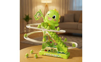 Electric Climbing Track Toy Musical Stair Climbing Dinosaur Toy Dinosaur Track Set with Cars Light-up Interactive for Kids
