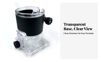 Carpentry Accessory Screw Fastened Clear Acrylic Router Base Plate Carpentry Tool Part Vibration Resistant