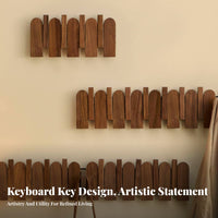 Keyboard Key Hanger Decorative Flip-down Hook Rack Easy to Install for Homeowners