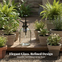 Glass Plant Mister Fine Spray 350ml Watering Mister Vintage Water Mister Decorative Gardening Supplies for Cacti Owners