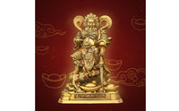 Zhao Gongming Riding Tiger Statue Detailed Craftsmanship God of Wealth Statue Chinese God of Wealth Figurine Lifelike Intricacy
