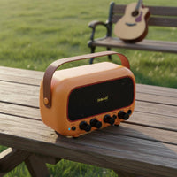 Lightweight Bluetooth Guitar Amp Wood Grain Portable Guitar Amp 5W Music Gear for Musicians