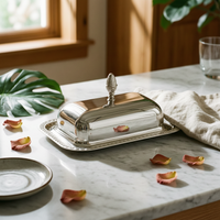 Butter Dish with Lid Covered Butter Dish with Cover Rust-Resistant