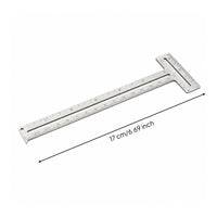Multi-Purpose Stainless Steel Ruler Long-Lasting Slim Measuring Ruler Rigid Metal Straight Edge Smooth Silver Finish