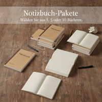 Thick Kraft Paper Cover Notebook B5 Lay-Flat Lined Journal for Students & Office
