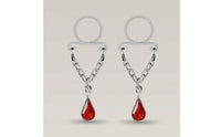 Nipple Hoop Stainless Steel Barbell Dangling for Costumes