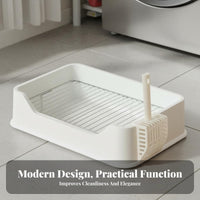 Dog Potty Tray with Grate Easy to Clean Dog Potty Tray Non-Slip Bottom Separable Design for Small Dogs, Apartment Living