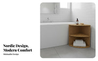 dual-layer Woven Shelf Nordic and aesthetics 2-Tier Side Stand adaptable for Homeowners