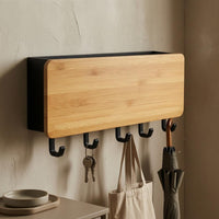 Compact Wall-Mounted Key Organizer Slim Home Storage Space Saving