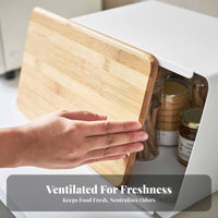 Bread Bin Long-Lasting Construction Metal Bread Bin Kitchen Organizer Large Capacity Food-Safe Material for Pantry