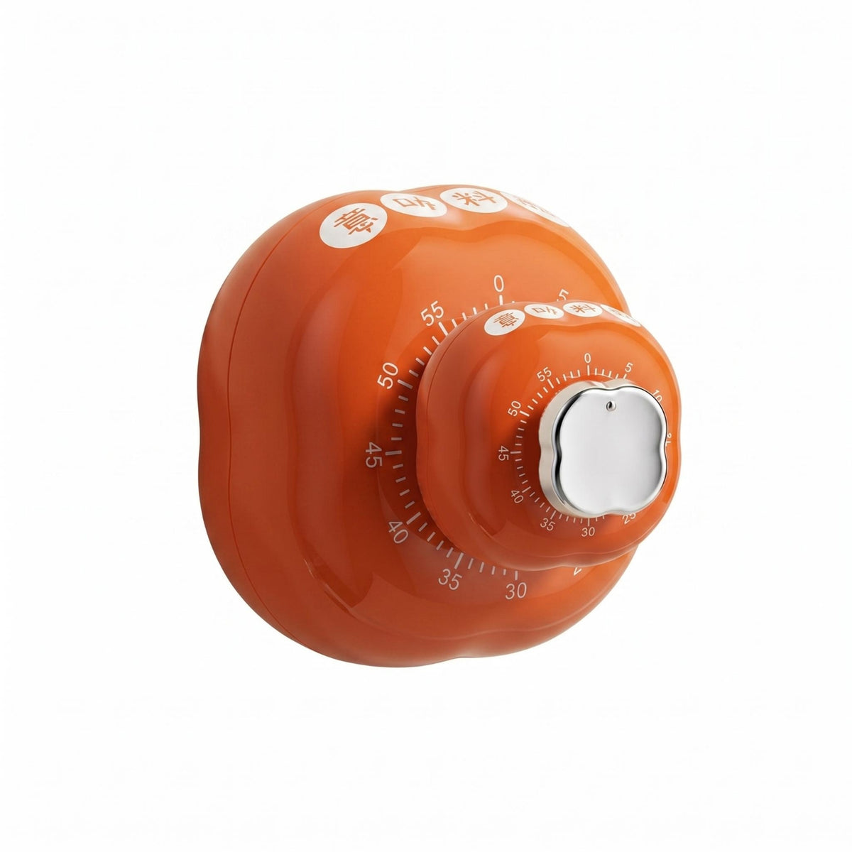 Batterybattery-Less Kitchen Timer Front Face Mechanical Kitchen Timer ABS Plastic Silver Knob for Cooking