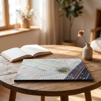 Airplane Display Base with Taxiway Wooden Airport Apron Display Board Printed Aircraft Model Stand for Desktop