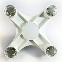 Photography Lighting Bulb Holder for Workshop Lighting, E27 to E27 Adapter with 4 Sockets to Increase Source