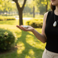 USB Rechargeable Personal Air Purifier Necklace Lightweight Wearable Air Purifier Filterless Mini Negative Ion Generator Removes Allergens for Women