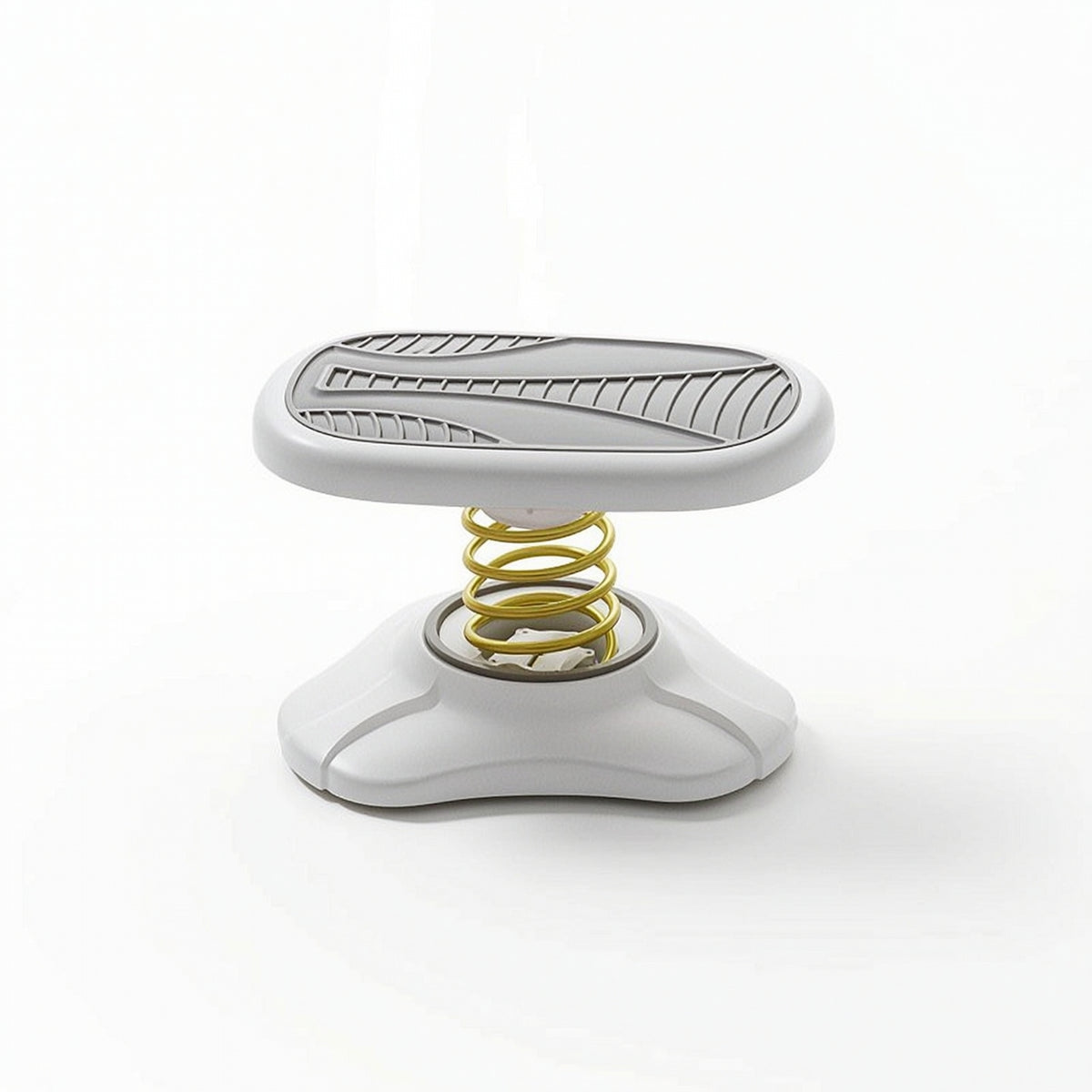 Spring Footrest Curved Foot Stool with Spring Portable Footstool Comfortable Ottoman Sturdy for Office, Toilet