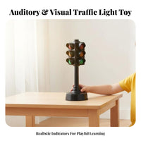 Toy Traffic Light Early Education Mini Traffic Light Toy Educational City Playset Accessory for Kids, Preschoolers, Playroom, Classroom, Sand Table