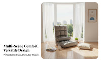 Multifunctional Foldable Lazy Sofa Ergonomic Design Folding Lazy Sofa Removable Washable Cover Single Person Reclining Chair Sturdy Frame for Students, Young Adults, Gamers, Dorm Room, Bay Window, Bedroom, Small Areas
